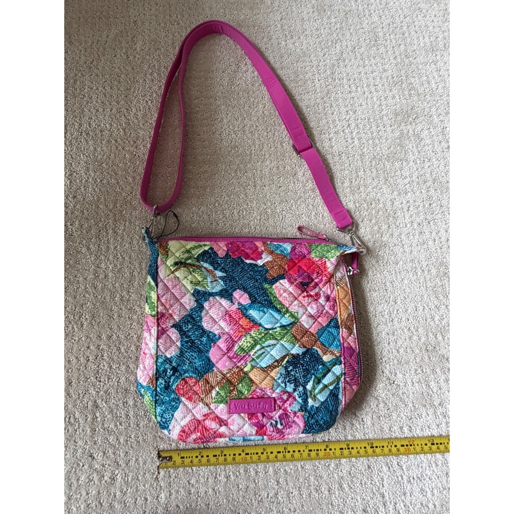 Vera Bradley Carson Mini Hobo Crossbody Bag Superbloom Quilted Floral